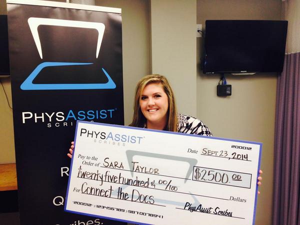 Phys_Recruiting's tweet image. #Recruiter Samantha with the #ConnectTheDocs Check. Our newest recipient is Sara Taylor from #Memphis #IAmScribe