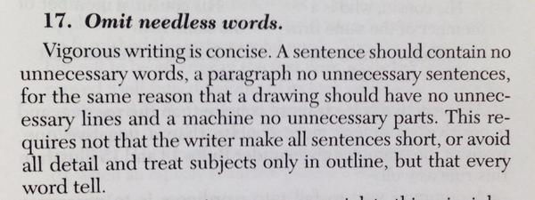 MahirZeynalov's tweet image. Golden rule from White's Elements of Style