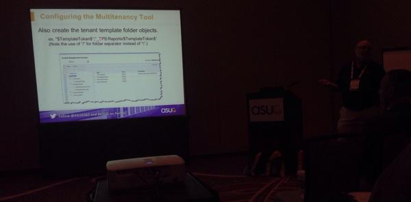 ASUG_Ontario's tweet image. Andy Roche from Catch Intelligence presenting @SAPAnalytics #BI41 Platform MultiTenancy for Admin/Landlords. #SABOUC
