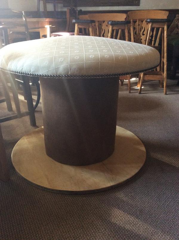 turned_leg's tweet image. I enjoyed this commission.... A reel-stool for a kids bedroom. The squishy padded top is 1metre wide for comfy-kids!