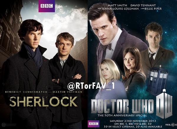 RTorFAV_1's tweet photo. REQUESTED
RT for Sherlock 
FAV for Doctor Who http://t.co/DiyJIXxShH