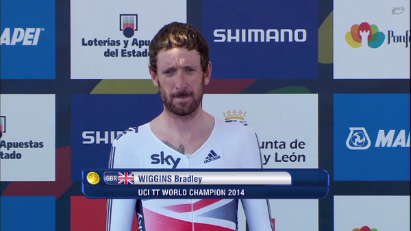 Ponferrada2014's tweet photo. GOLD MEDAL FOR... ¡¡¡SIR BRADLEY WIGGINS!!! Congrats, @BritishCycling!!! http://t.co/pnaxpUHAl4