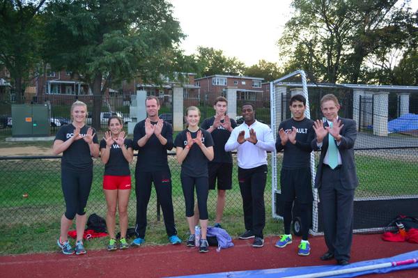 Rramsey's tweet photo. Hung out w impressive #DCVault athletes &amp; their coach Eddy Luthy ystrday. Admire their dedication &amp; hard work #Unity http://t.co/KKEN7emBBI