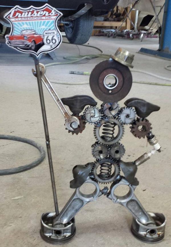 Route66Cruisers car show Sept.27th sneak preview. One of our trophies created by Anderson Classics &amp; Kustoms!