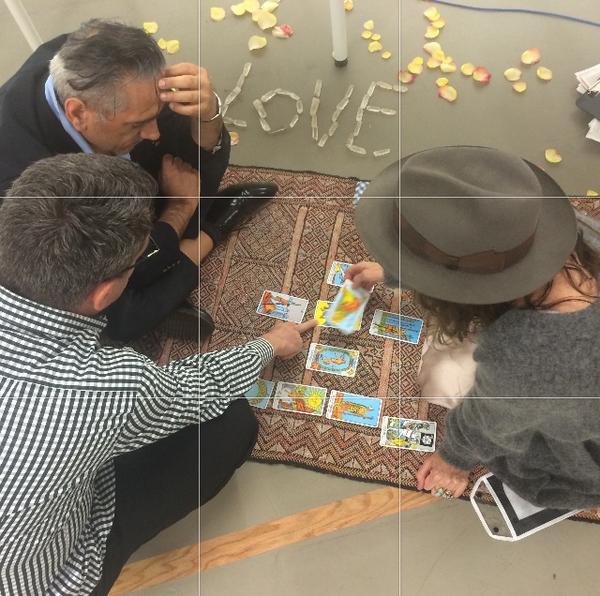FORMSHOW's tweet photo. FORMSHOW comes to a close with Saverio Palatella's tarot card reading by Feathered Soul. #formshow #tradeshow http://t.co/iMigHtAfGw