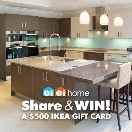 eieihome's tweet photo. We have launched our NEW #contest! #ShareWinEvent to #win a $500 Ikea Gift Card! Enter today! http://t.co/LdinJK1s1s http://t.co/hH2Nm2V1fE