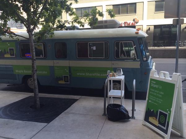 Time for a sweet afternoon snack thx to <a href="/sharefile/">Progress ShareFile</a> @omgCheesecakery #spiceworldaustin