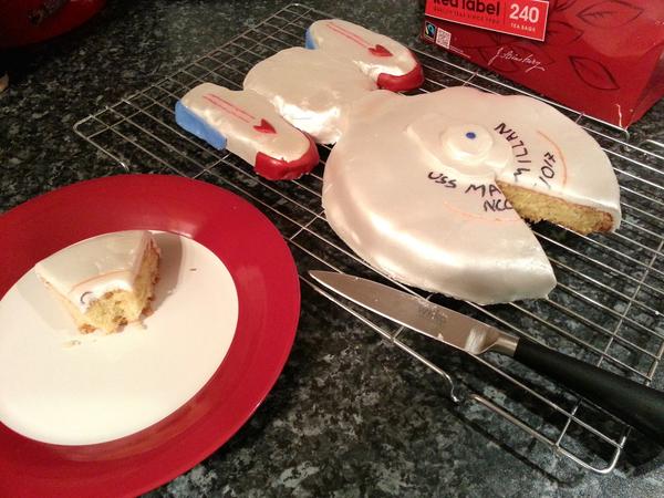 FrithLees's tweet photo. @StarTrek_DST These are the voyages of the cakeship Macmillan...
Roll on next weekend! #DSTL14 #DSTCake http://t.co/E5uqCODjCY
