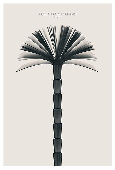 coolkom's tweet photo. Cool #design for Cartel Biblioteca Palermo - http://t.co/u0LKiWgMKG #books remembering they come from #trees http://t.co/2evLzeIu7b