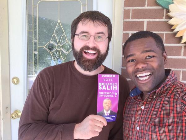 MohamedMOSalih's tweet photo. Always great to meet a friend from online in person while out canvassing #Ward3 #ldnvotes #ldnont #mo4w3 http://t.co/srcC0BbEMN