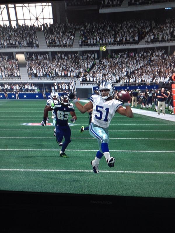 Lumpz54's tweet photo. @EAMaddenNFL now this how you finish a game in OT with a #pic6 #maddenxboxone all day baby!! It's in the game!! http://t.co/D51pkKfpcO