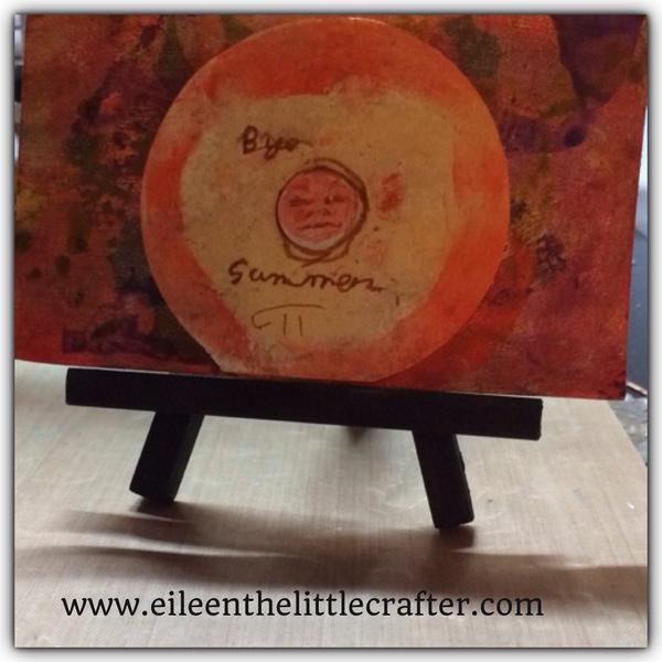 Elittlecrafter's tweet image. #icad2014 this 18- bye summer #acrylicpaint #sprayinks #stencil