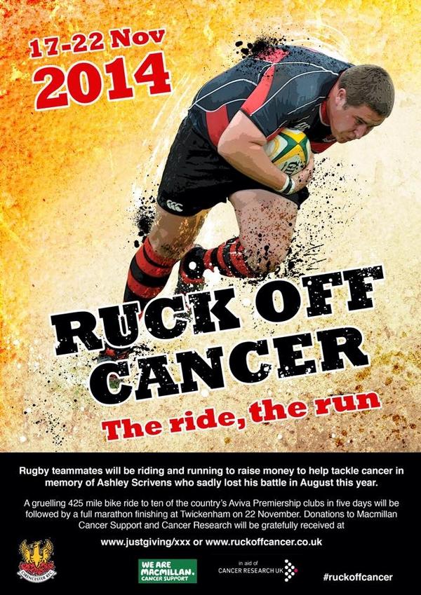 #RuckOffCancer #LetsDoScrivsProud