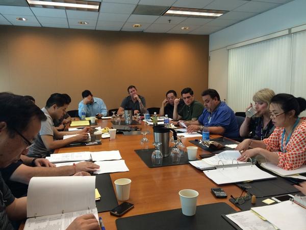 SavorSF's tweet photo. SAVOR team going over 1000 services for up coming Dreamforce. #dreamforce2014 #mosconecenter http://t.co/X73eRrInPK