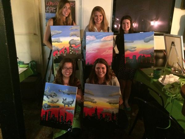 performics's tweet image. #Paint Nite in #NYC with #Performics NY