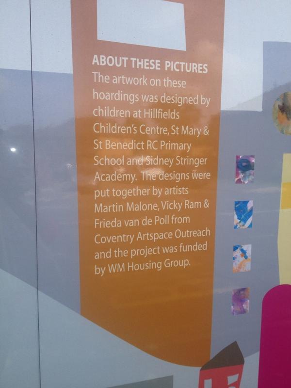 SidneyStringerA's tweet photo. Have you seen the art work of our students at the WM Gateway project yet? #harnalllaneeast http://t.co/4rbLmIe94T