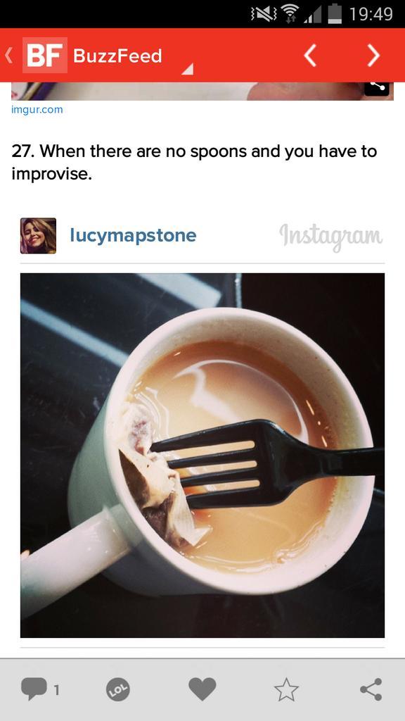 LucyMaps's tweet image. Life = made. An old Instagram of mine has been used in @flashboy's Buzzfeed post buzzfeed.com/tomphillips/no… #teafail