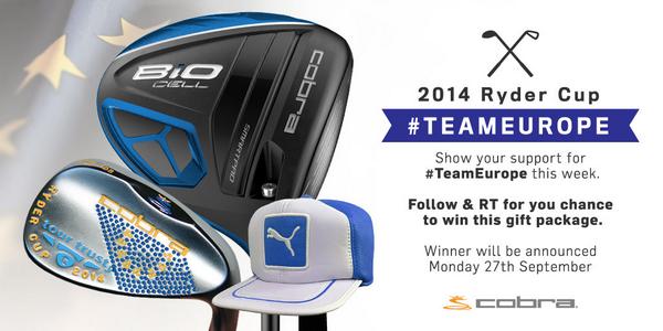 The #RyderCup is almost here and you could win this #TeamEurope package. You have until Sunday. #BringTheNoise