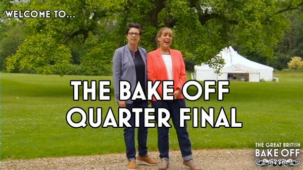 BritishBakeOff's tweet photo. Welcome to a #BakeOffQuarterFinal seven weeks in the making… #GBBO http://t.co/73SsRngFqi