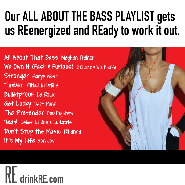 DrinkRE's tweet photo. Crank up our playlist to get your workout going! #workoutmotivation #AllAboutThatBase http://t.co/fz4XyDVjRh