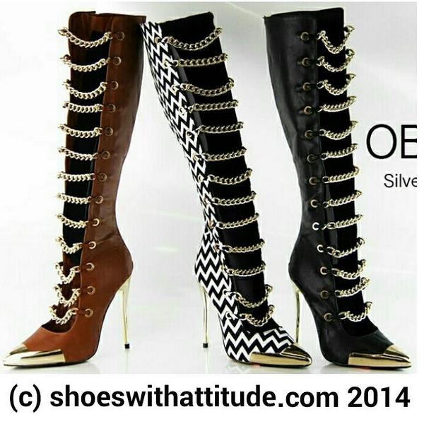 SWAttitude's tweet photo. Black Obsessed Knee High Chain Boot #ObeyYourAddiction #shoes #shoejunkie 
Shop at http://t.co/DLQ6sEegOl http://t.co/rPqySKUAji