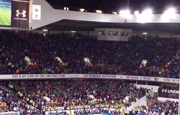 FBAwayDays's tweet photo. 3,000 Nottingham Forest fans at Spurs tonight. #nffc http://t.co/fhMR765dXl