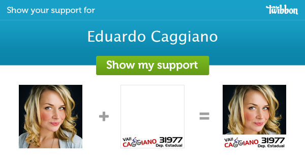 Educaggiano's tweet photo. Please help support Eduardo Caggiano - Dep Estadual - 31977, add a #Twibbon now! http://t.co/PGruarkOJ3 http://t.co/mJaK70FVqd