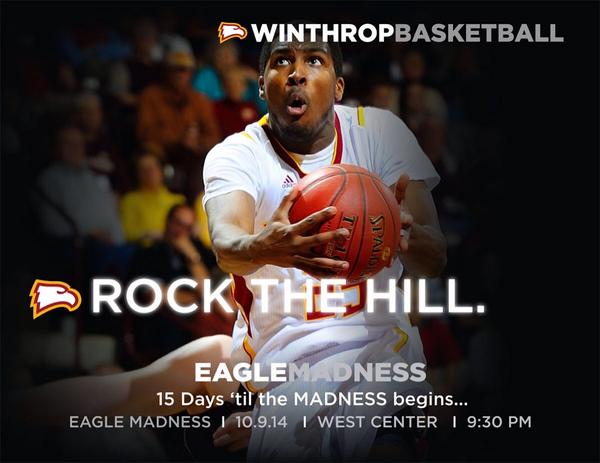 WinthropACAD014's tweet photo. Basketball season is right around the corner! #eaglemadness is a little more than 2 weeks away! http://t.co/TCRpKp1pDv