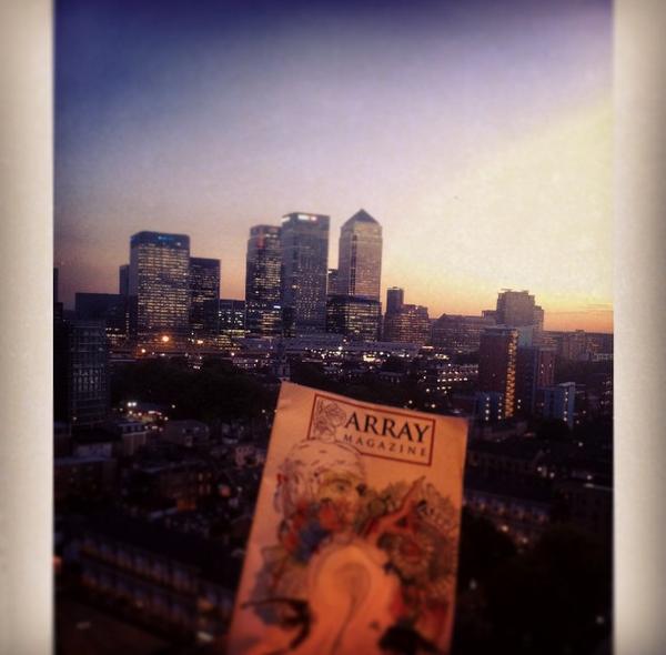 ArrayMagLDN's tweet photo. Fantastic view from #BalfronTower. @MarthaRumney_ gets latest info on @RIFT___  &amp; @DogsOfWar_Havoc #Theatre #Array http://t.co/CJdml9UnMt