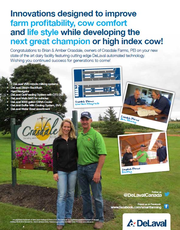 DeLavalUS's tweet photo. Congratulations @Crasdale @ambercraswell from PEI, Canada on their great success using DeLaval automated technology. http://t.co/E9AiTwhQgh