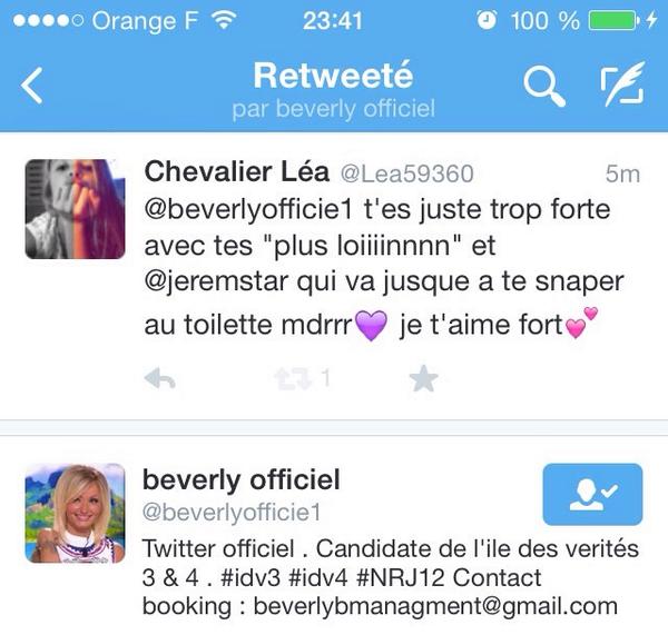 MimiSeghiri's tweet photo. Juste fabuleux! Je t'aime @beverlyofficie1 ❤️❤️❤️❤️ http://t.co/TEf0zybSTM"