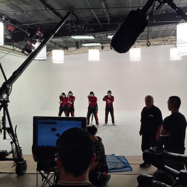 hermanflores's tweet photo. Another day at the office @jabbawockeez @weareanyone #Studio8Productions #TheBangerz #Commercial #WorkFlow http://t.co/VJRhrfpha4