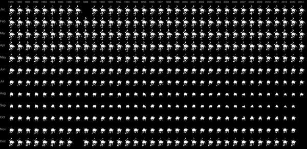 CityLab's tweet photo. This is what 35 years of shrinking Arctic ice looks like http://t.co/IwZnlkoVQl http://t.co/8s2w67nSIr