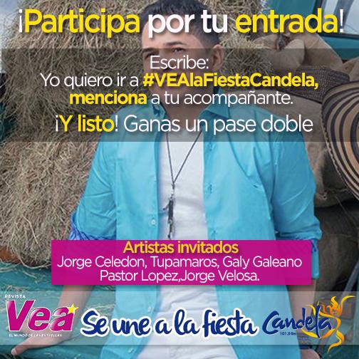 <a href="/tupamaros/">Tupamaros orquesta</a> escribe un tuit: Yo quiero ir a #VEAlaFiestaCandela, menciona a tu acompañante. ¡Y ganas boletas!