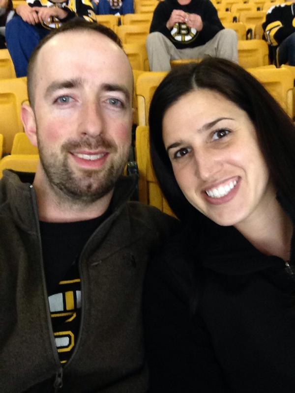 mgchef21's tweet photo. #NHLBruins  I get to marry this beautiful girl in less than a year. Go bruins! http://t.co/5ZI7nGRCce