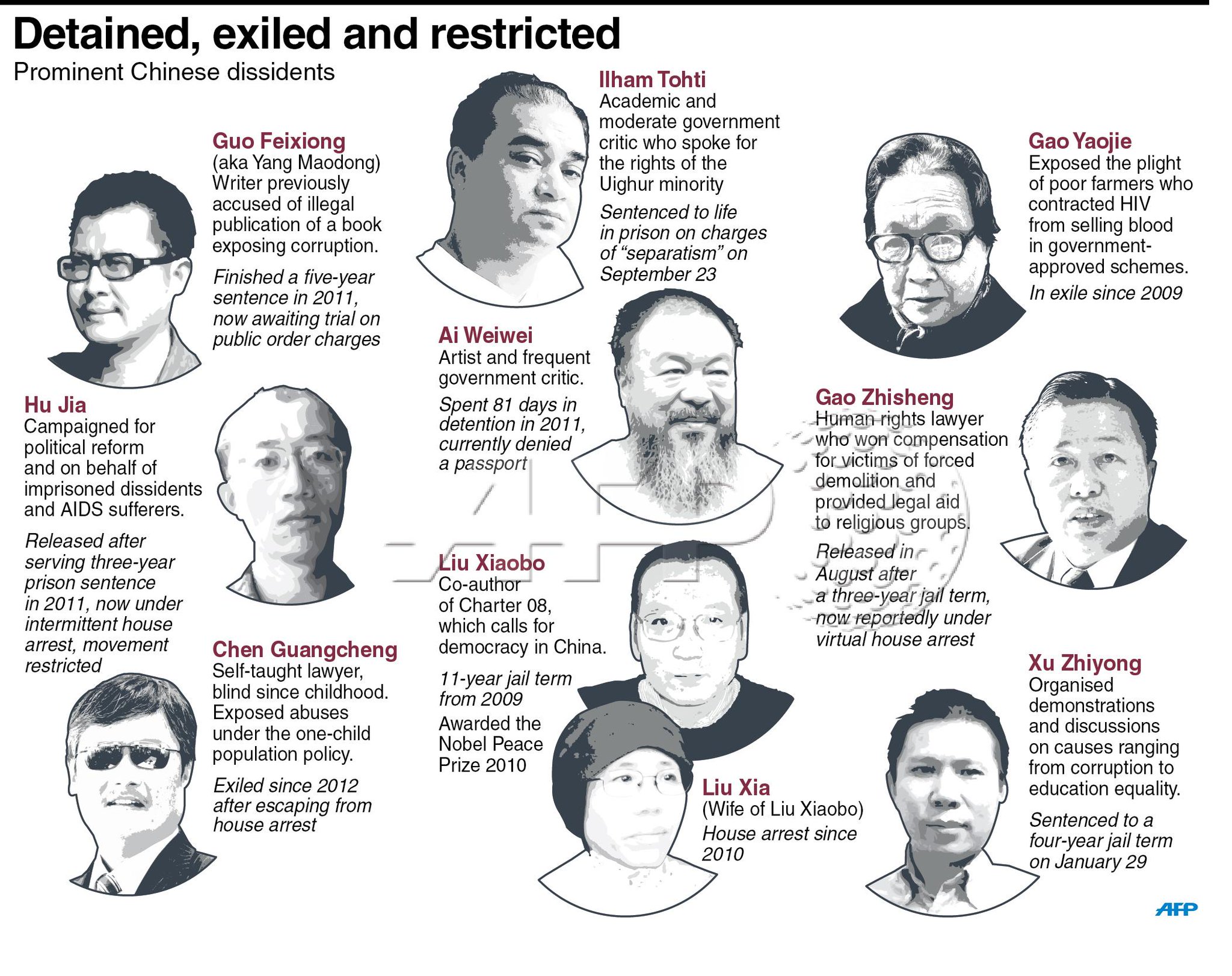 AFP news agency on Twitter "INFOGRAPHIC Prominent Chinese dissidents, including Uighur