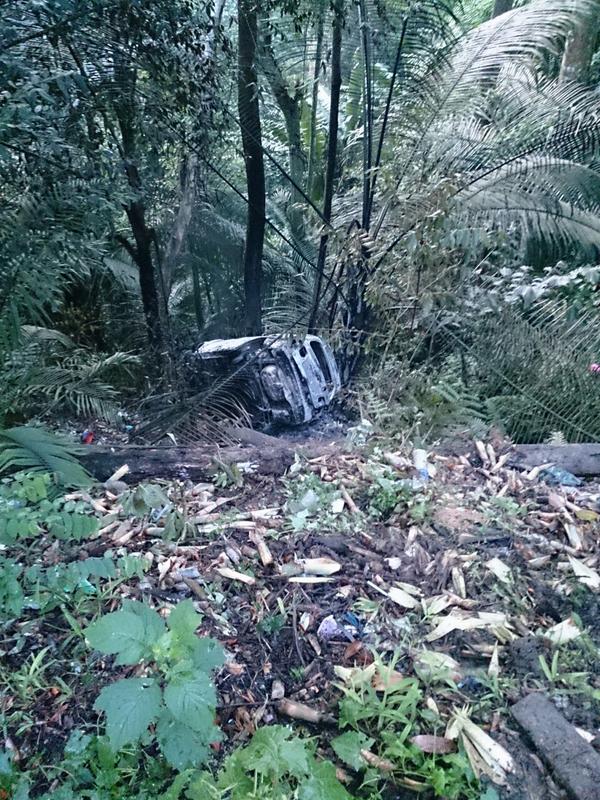 Kebakaran kereta pada 25/9/2014 jam 6.17 pagi tadi berlaku di Jalan Tapah Cameron Highlands.