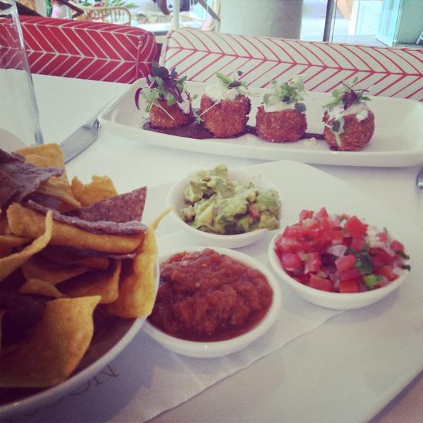 What about some Sri Lankan Fish Cakes with Tamarind &amp; Raita or some Tostados with Guacamole &amp; Salsa <a href="/noosabeachouse/">Noosa Beach House</a>