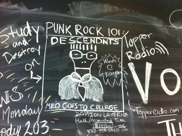 studydestroy's tweet photo. A chalk PSA I started in the library. Yes this was made with Toddler Chalk.  #milogoestocollege #topperradio http://t.co/KZgHbYvPwV