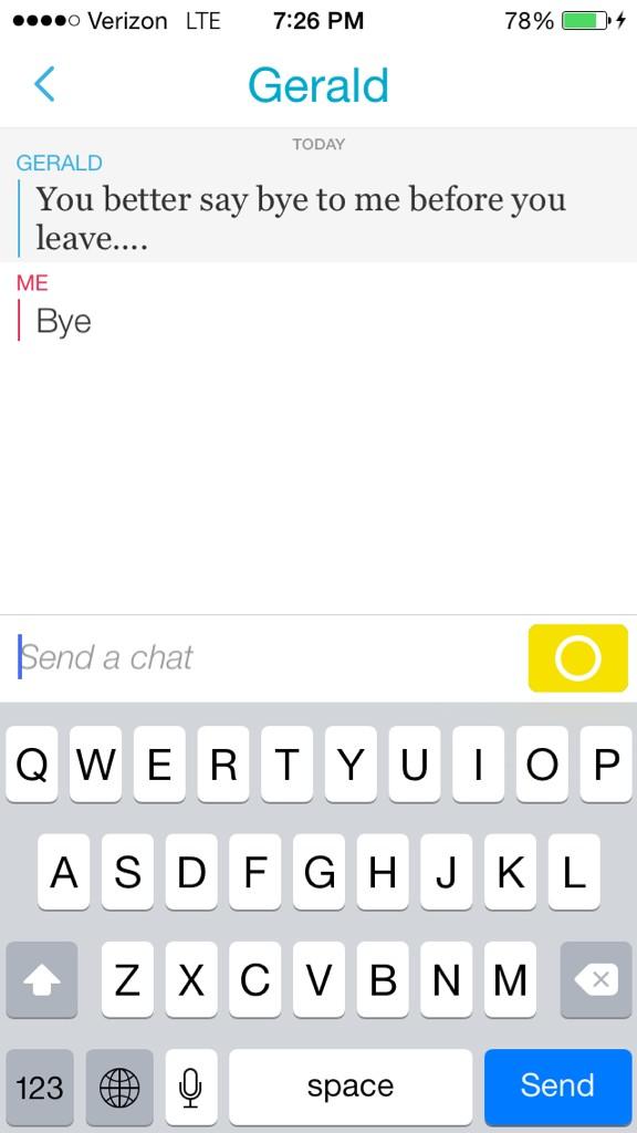 saying bye to everyone like