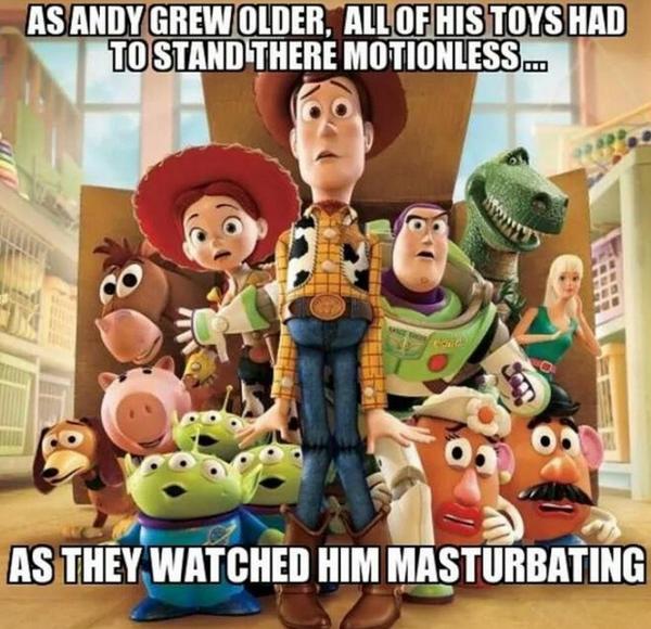 BillionaireKris's tweet photo. What Toy Story did not show you in the movie... #toystory #andy #whackinit #funnyshit #movies #oldschool #woody http://t.co/iDKzU0T622