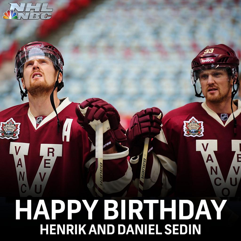 Happy Birthday Henrik and Daniel Sedin! 