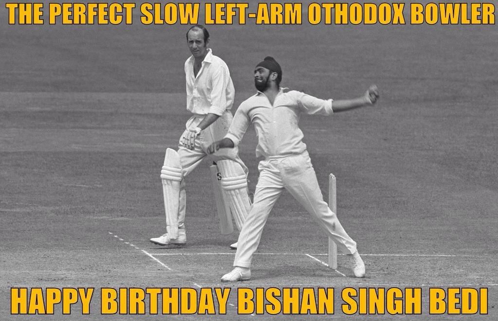 The great Bishan Singh Bedi was born on this day. Happy birthday http 