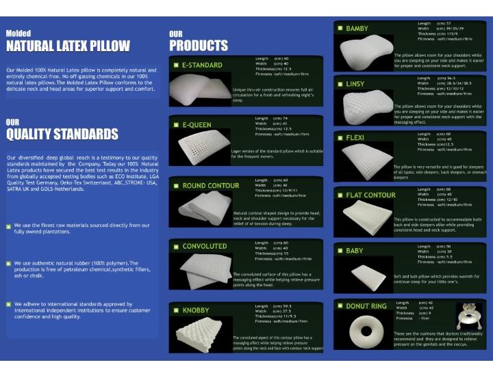 Arpico latex store pillows