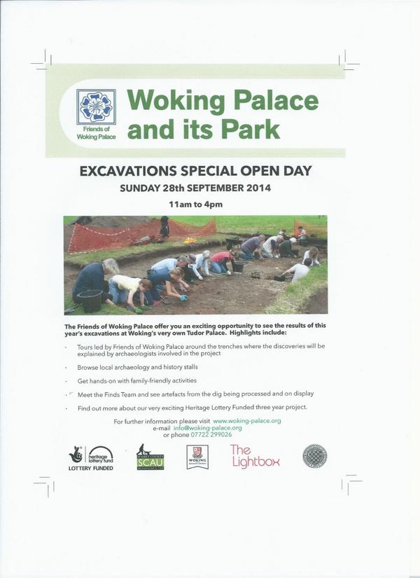 WokingPalace's tweet image. @getsurrey @EHArchaeology @welovewoking1 @WokingBoard Open day Woking Palace this Sunday. #Tudors #richardiii