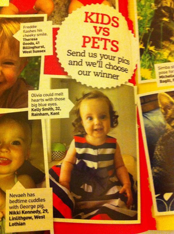 KellsBelles2's tweet photo. Our beautiful baby girl in this weeks @loveitmag Always a winner in our eyes xxx #cutewars http://t.co/B8n56TWoIj