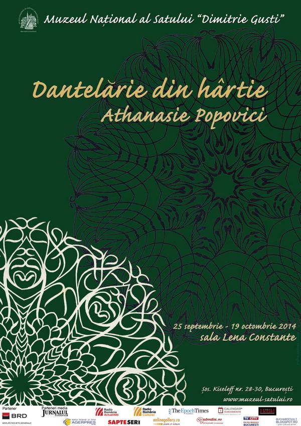 MuzeulSatului's tweet photo. Vernisajul expoziţiei Dantelarie din hartie – Athanasie Popovici - 25 septembrie ora 16.00
http://t.co/4zhKIDIHC1 http://t.co/eslqwcZO3O