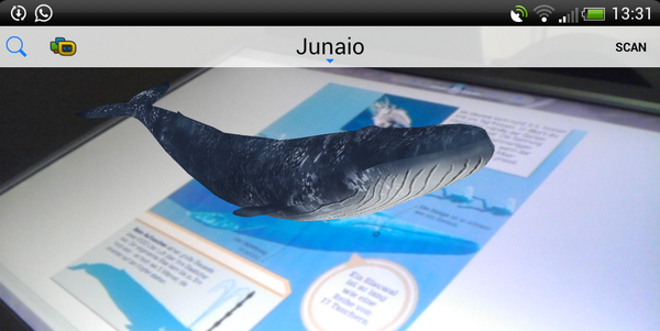 #AugmentedReality Blauwal unserer 3d-Artists mti #3d-Animation und realistischen Reflektionen.