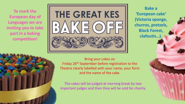 KESBath's tweet photo. Looking forward to the KES Bake Off Competition tomorrow to mark European Day of Languages.  Churros vs.Pretzels? http://t.co/62FpQjNkkm