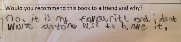 The worst (or possibly best!?) ever book review, from my 6 year old son <a href="/thebookseller/">The Bookseller</a> @GdnChildrensBks #LoveBooks